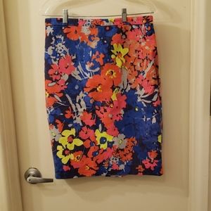 Floral print pencil skirt